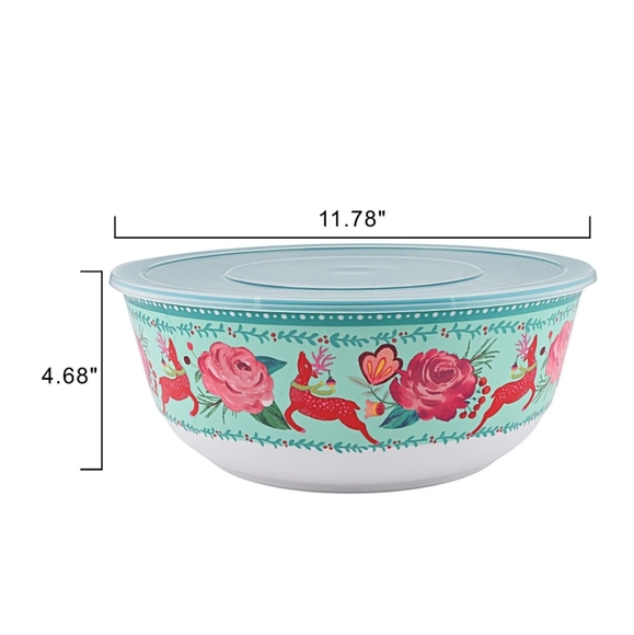 ❤️ New Pioneer Woman Festive Forest 6-Piece Melamine Bowl Set - Picture 4 of 11